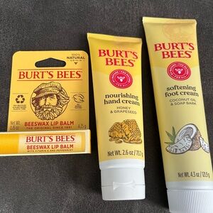 Burt's Bees Lip Balm and Cream Set - Yellow and Red